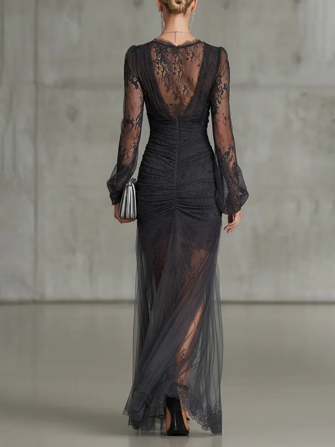 Sofia | Abito Maxi In Pizzo