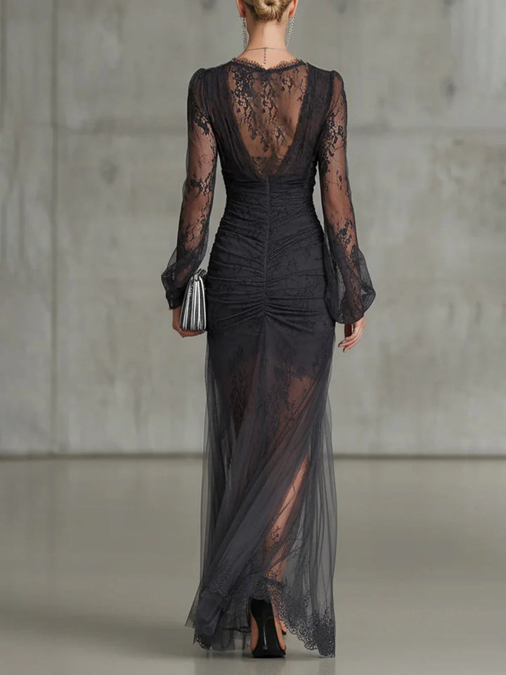 Sofia | Abito Maxi In Pizzo