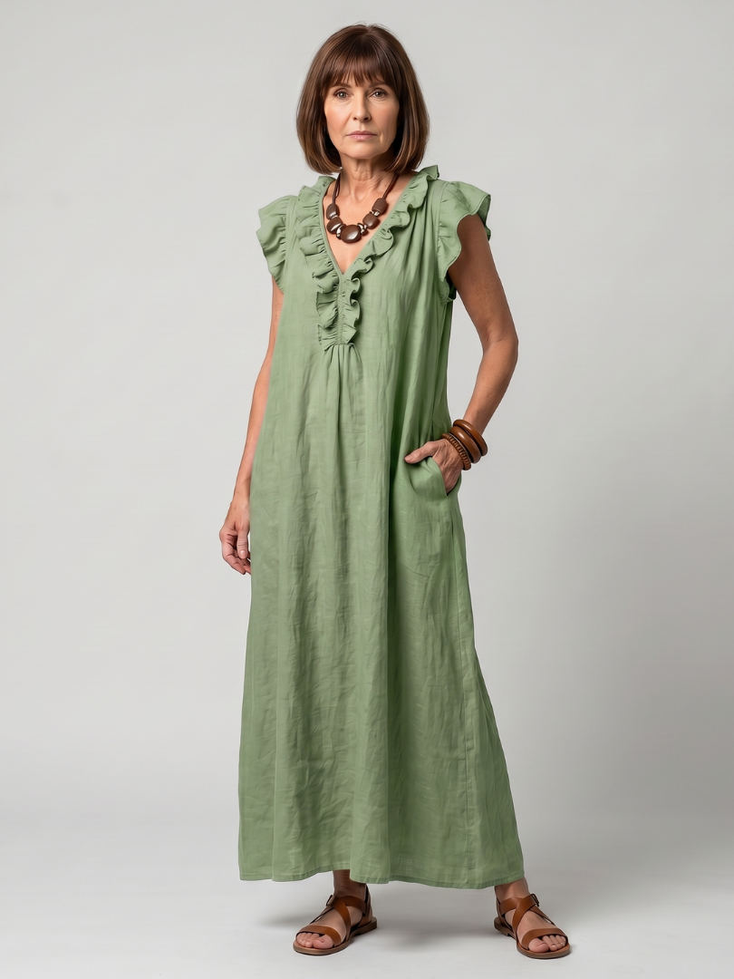 Fern | Abito Midi Volant
