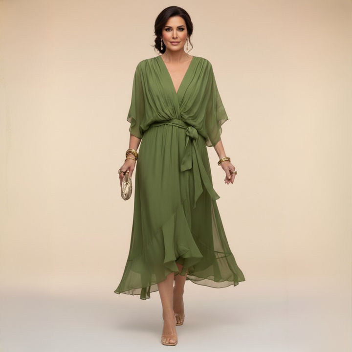 Sarah | Abito Chiffon Scollo V