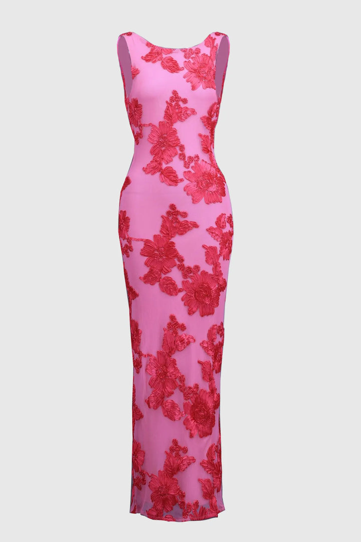 Amara | Elegante Maxi Abito Rosa