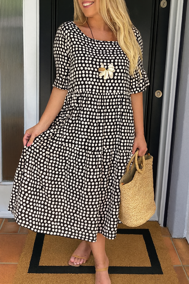 Noémie™ | Midi Abito Elegante Fluido
