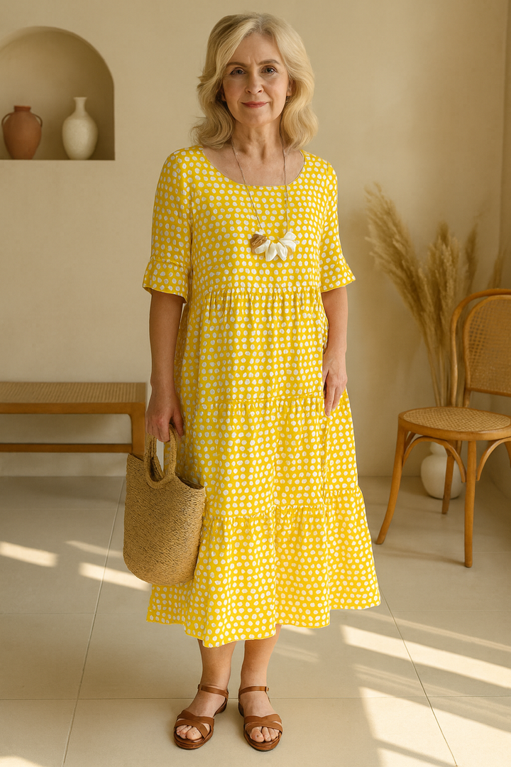 Noémie™ | Midi Abito Elegante Fluido