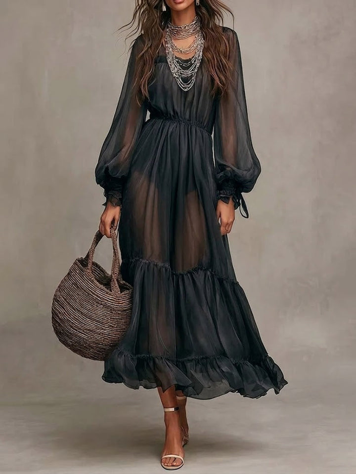 Gerda | Elegante Vestito Midi con Scollatura a V" can be rewritten as:

"Gerda | Raffinato Vestito Midi con Scollatura a V
