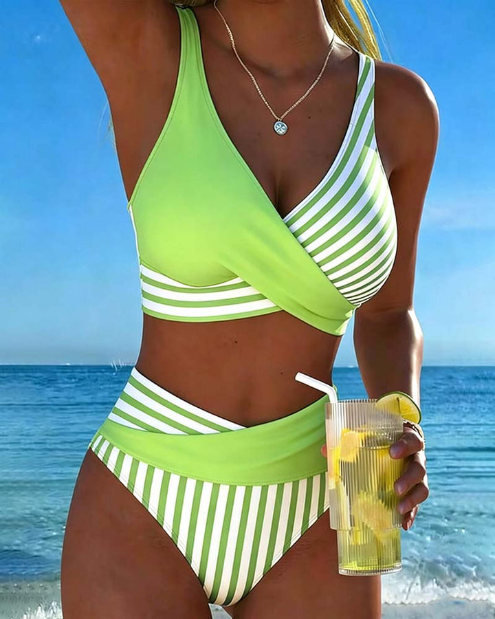 Giulia | Bikini Righe Incrociato
