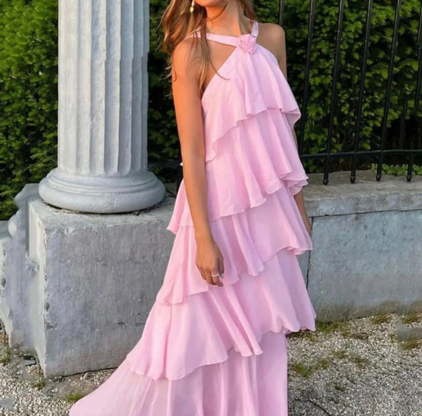 Rouches | Abito Maxi Americano