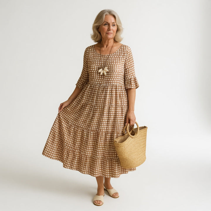 Noémie™ | Midi Abito Elegante Fluido