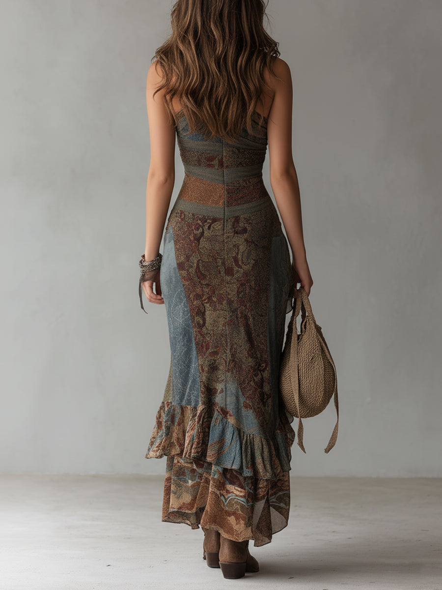 Truus | Abito Maxi Vintage Floreale
