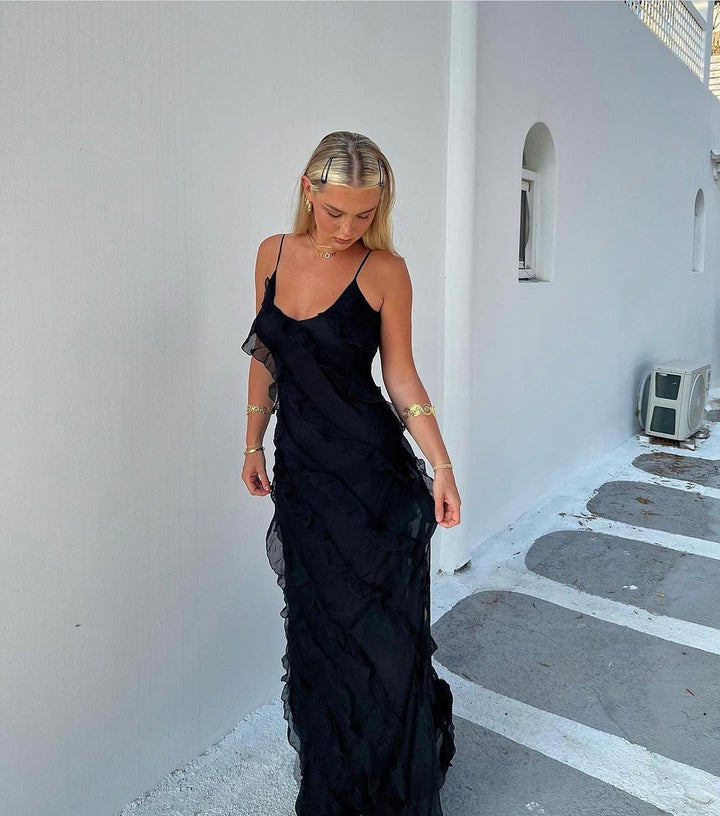 Ruffle | Abito Maxi Con Volant