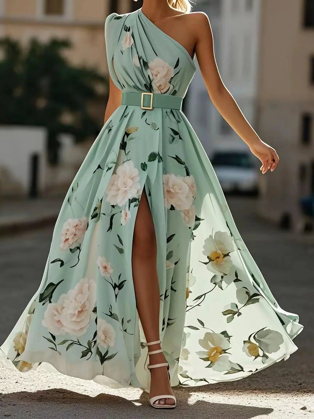 Julie | Abito Maxi Monospalla Verde