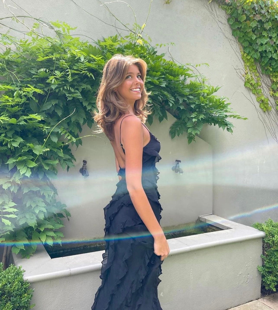 Ruffle | Abito Maxi Con Volant