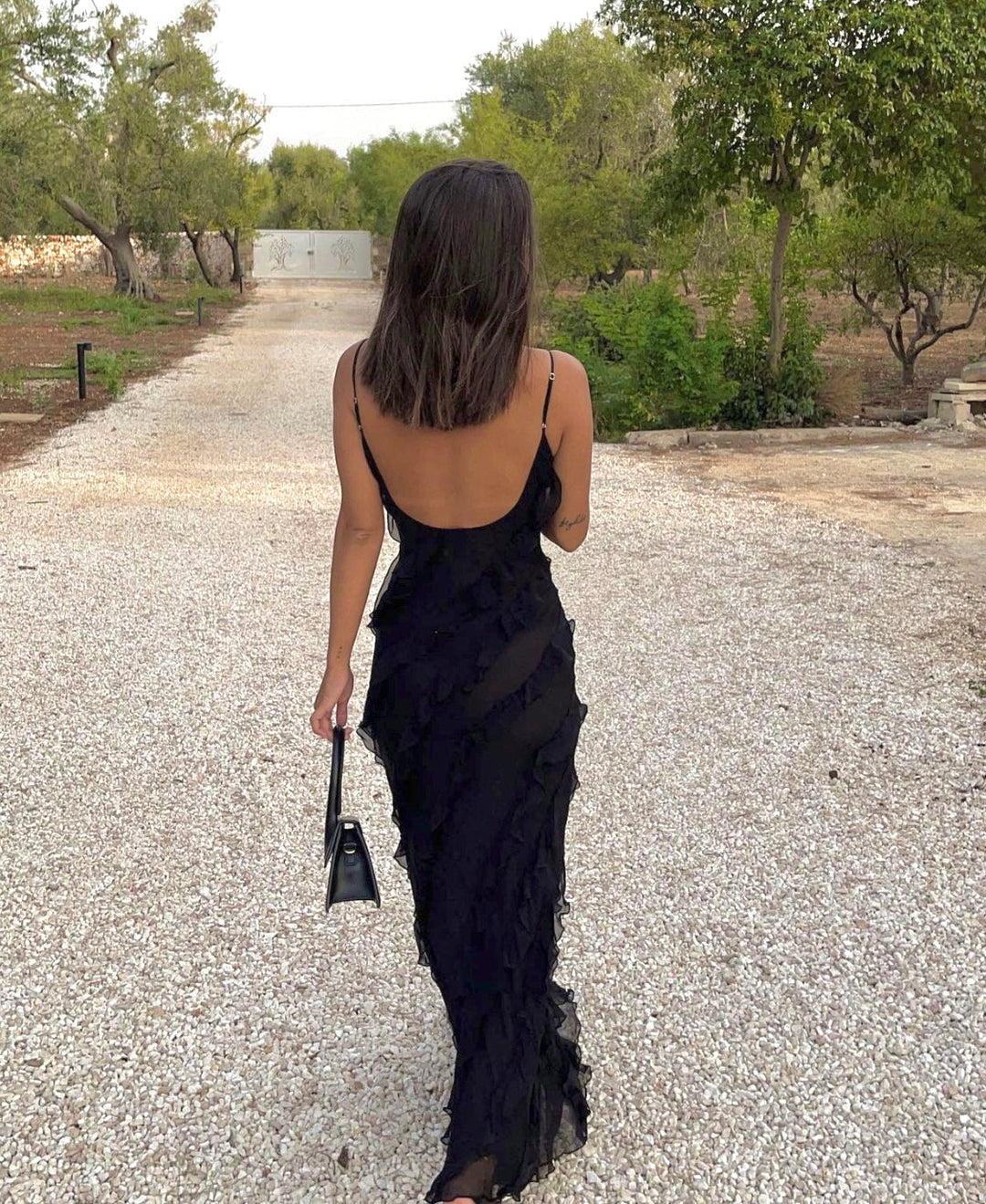 Ruffle | Abito Maxi Con Volant