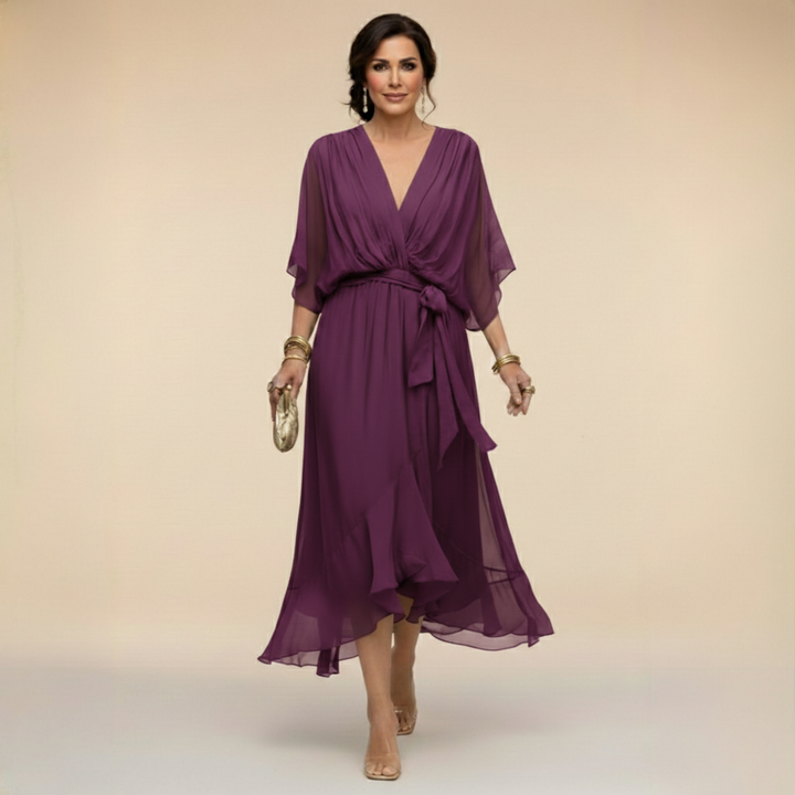 Sarah | Abito Chiffon Scollo V