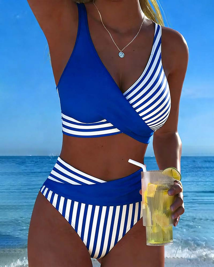 Giulia | Bikini Righe Incrociato