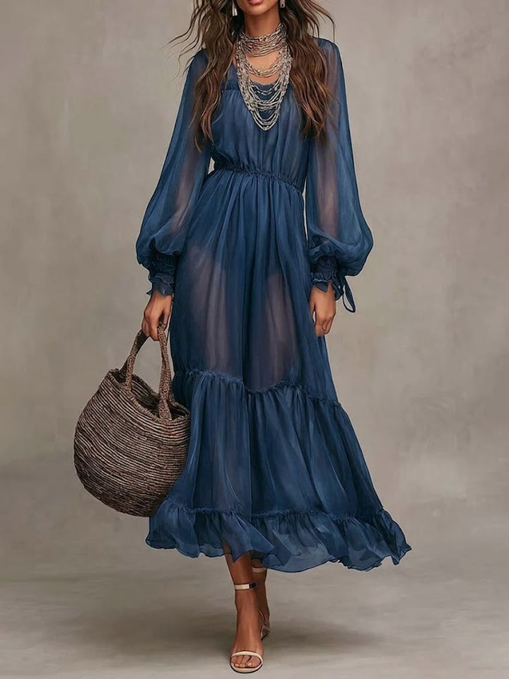 Gerda | Elegante Vestito Midi con Scollatura a V" can be rewritten as:

"Gerda | Raffinato Vestito Midi con Scollatura a V