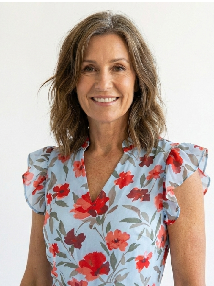Lila | Midi Dress in Viscose with Floral Print