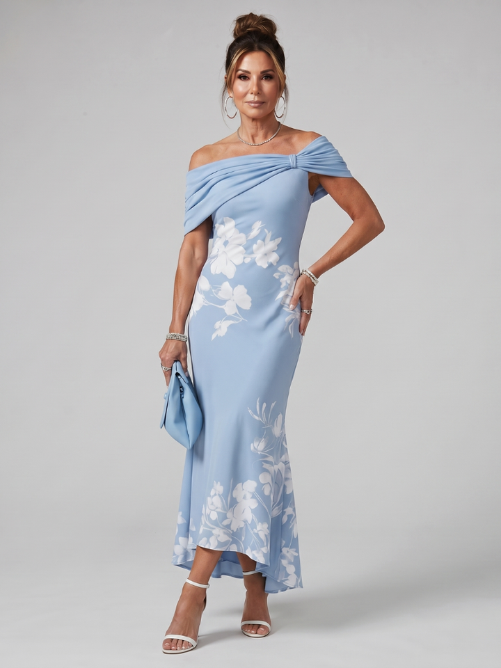 Cosma | Abito Drappeggiato Spalle Nude