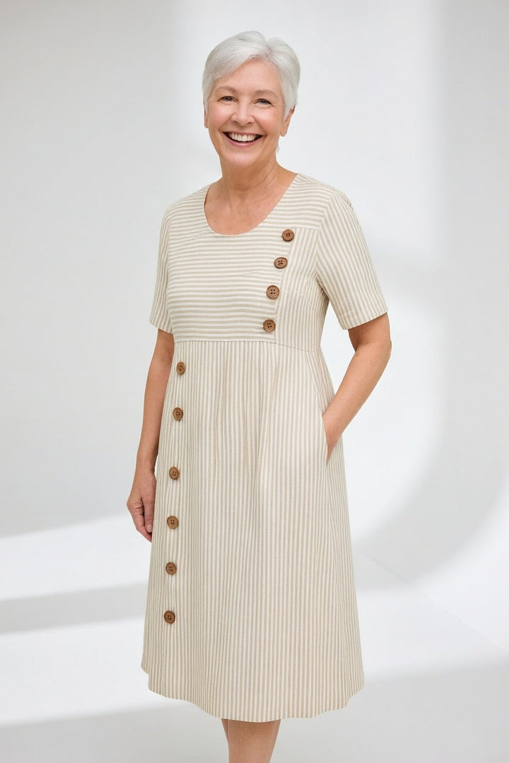 Linéora™ | Abito Righe Estivo Elegante