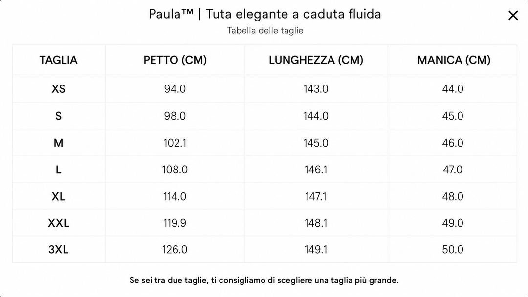Paula™ | Mono elegante a caduta fluida