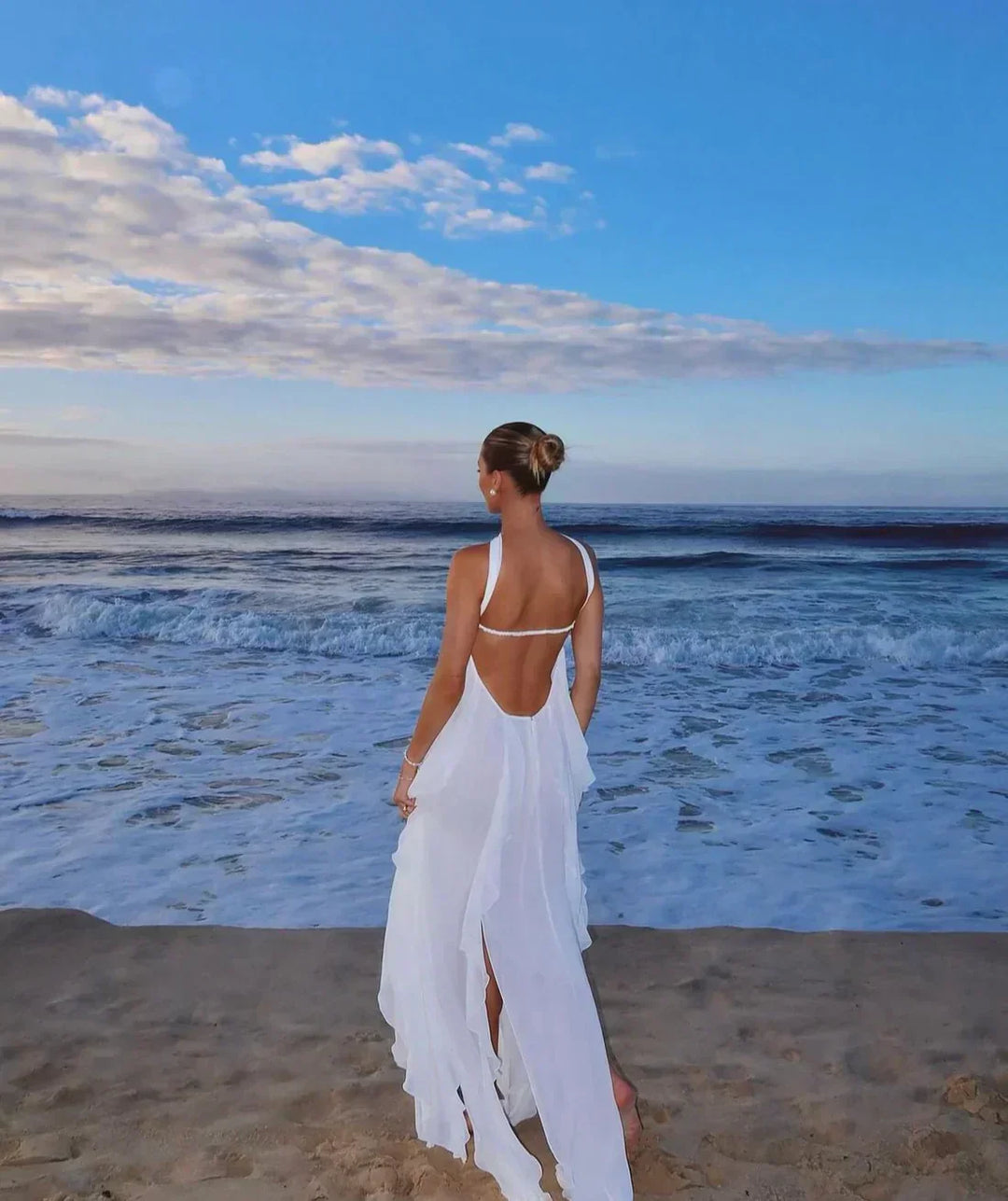 Romantic | Abito Maxi Con Rouches