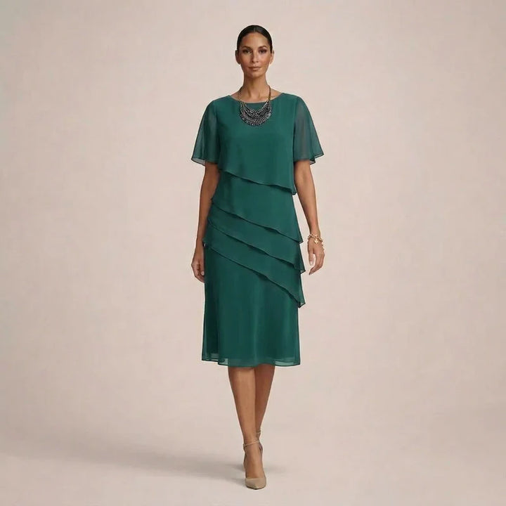 Mara™ | Abito Elegante con Volant e Fit Flattering