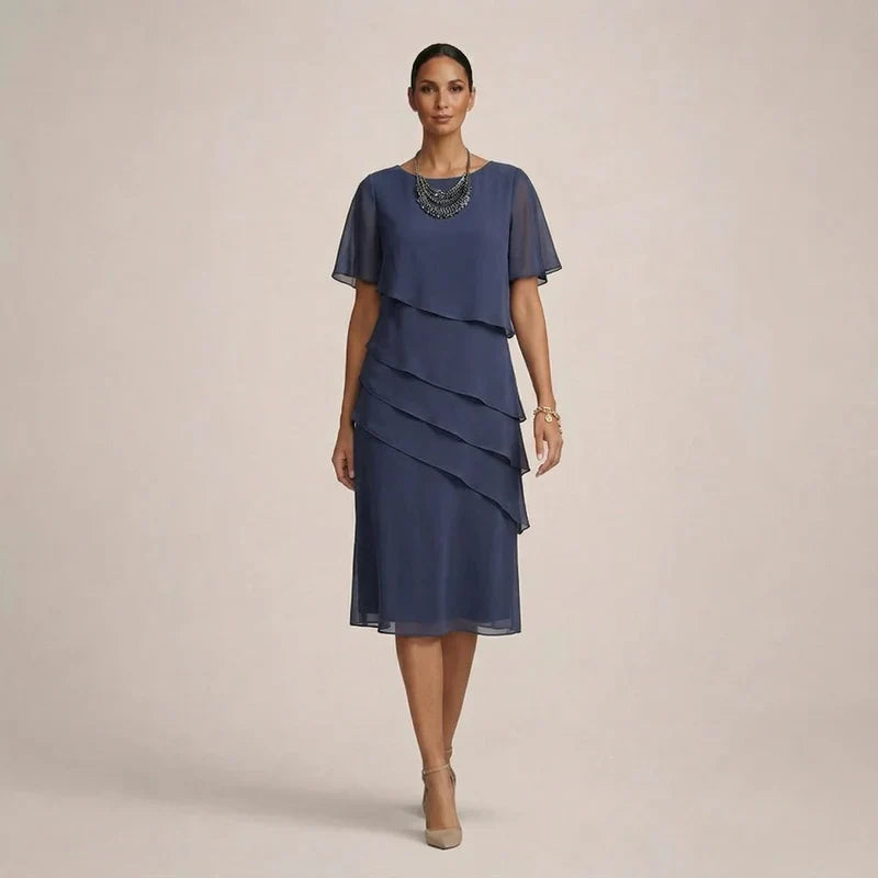 Mara™ | Abito Elegante con Volant e Fit Flattering
