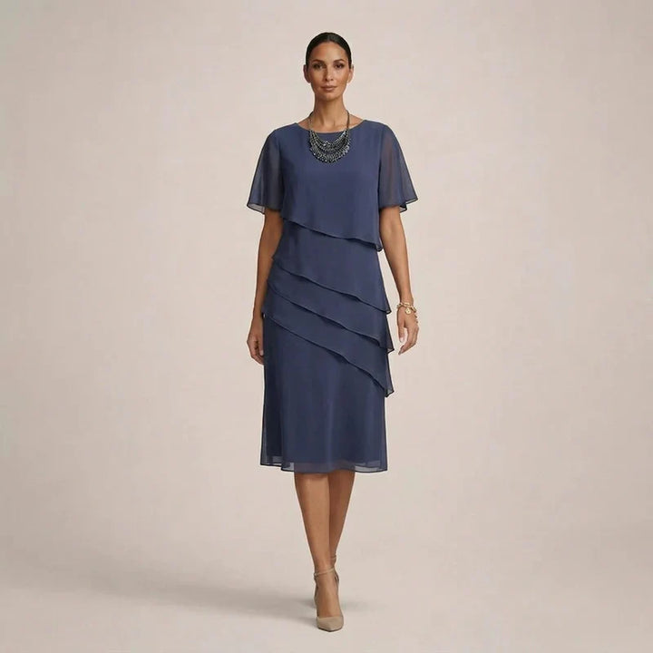 Mara™ | Abito Elegante con Volant e Fit Flattering