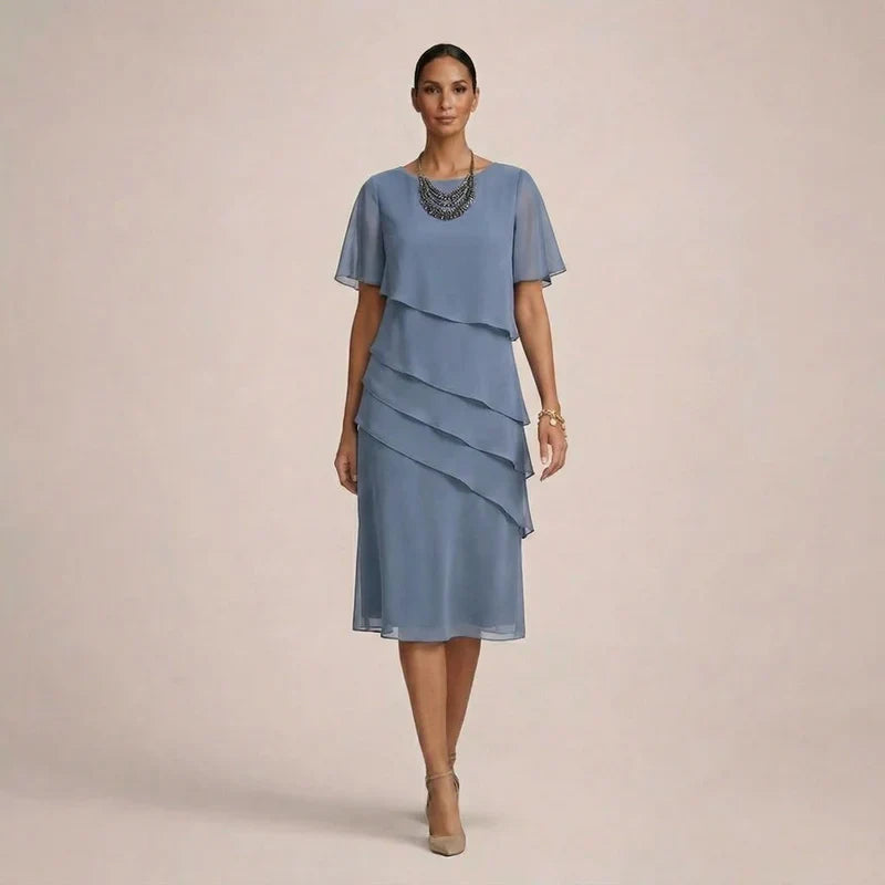Mara™ | Abito Elegante con Volant e Fit Flattering