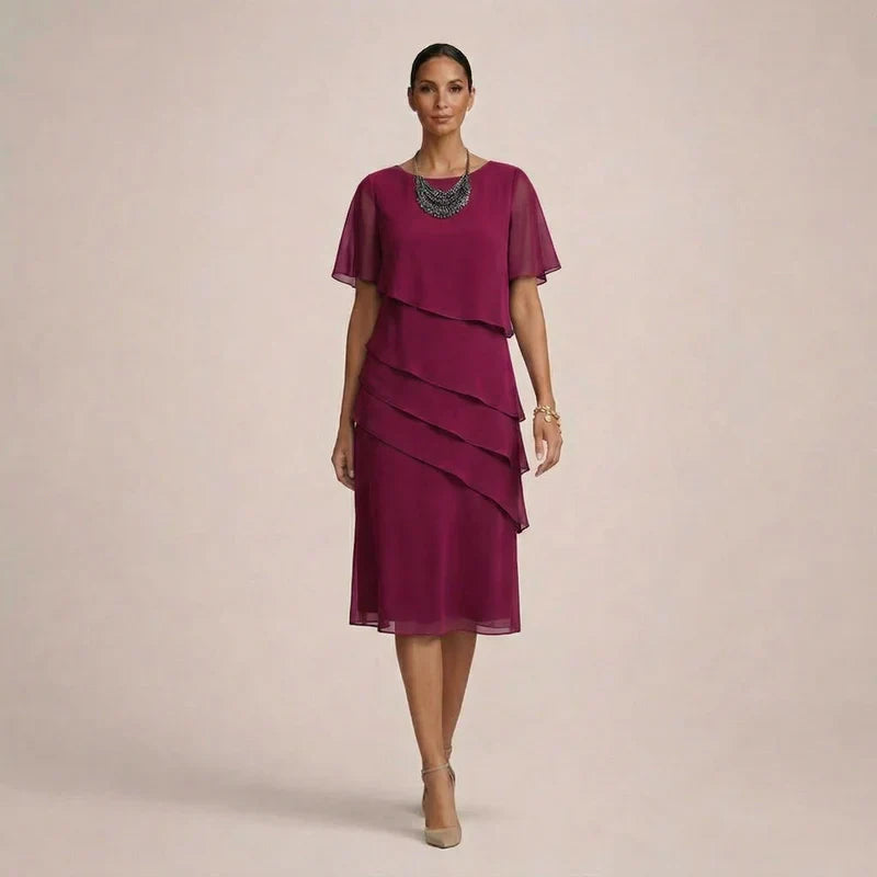 Mara™ | Abito Elegante con Volant e Fit Flattering