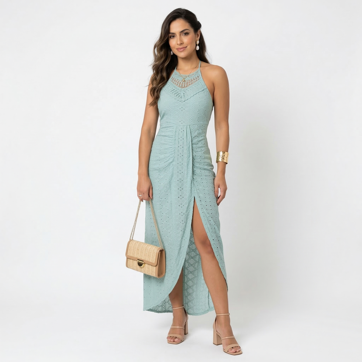 Valentina | Vestito Midi con Scollatura Incrociata