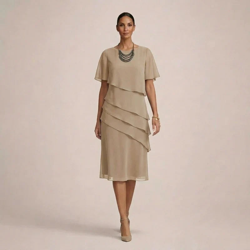 Mara™ | Abito Elegante con Volant e Fit Flattering