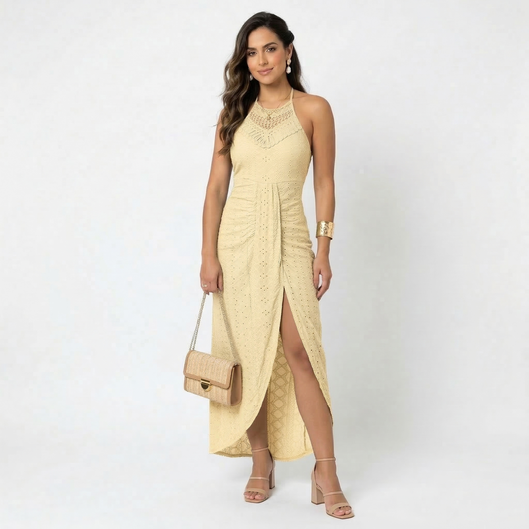 Valentina | Vestito Midi con Scollatura Incrociata
