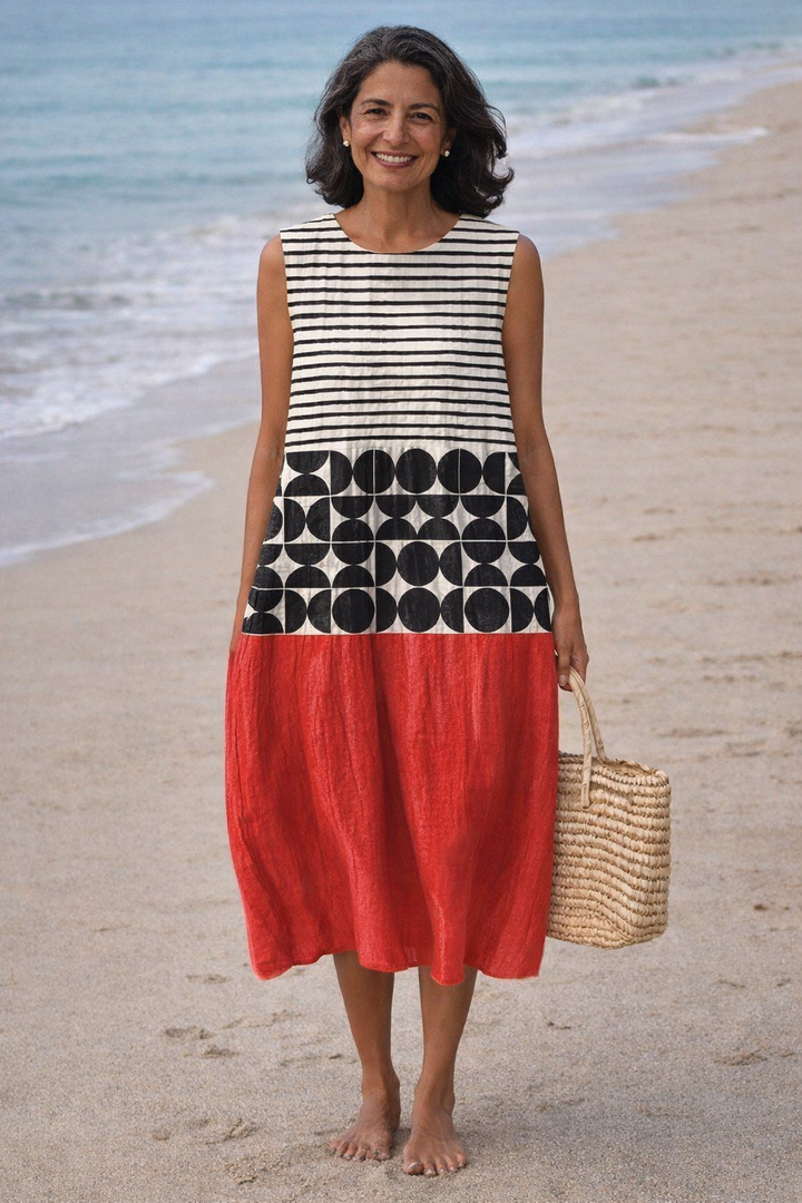 Juana | Abito Midi A Righe