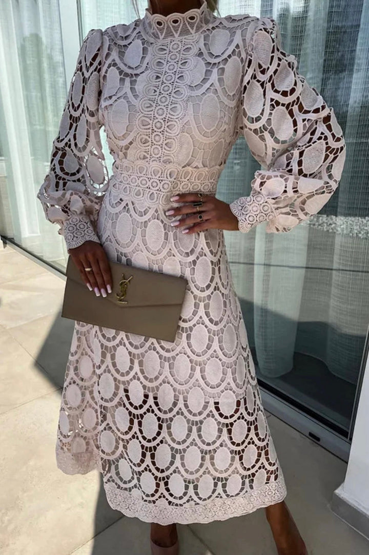 Elegante | Abito Midi In Pizzo