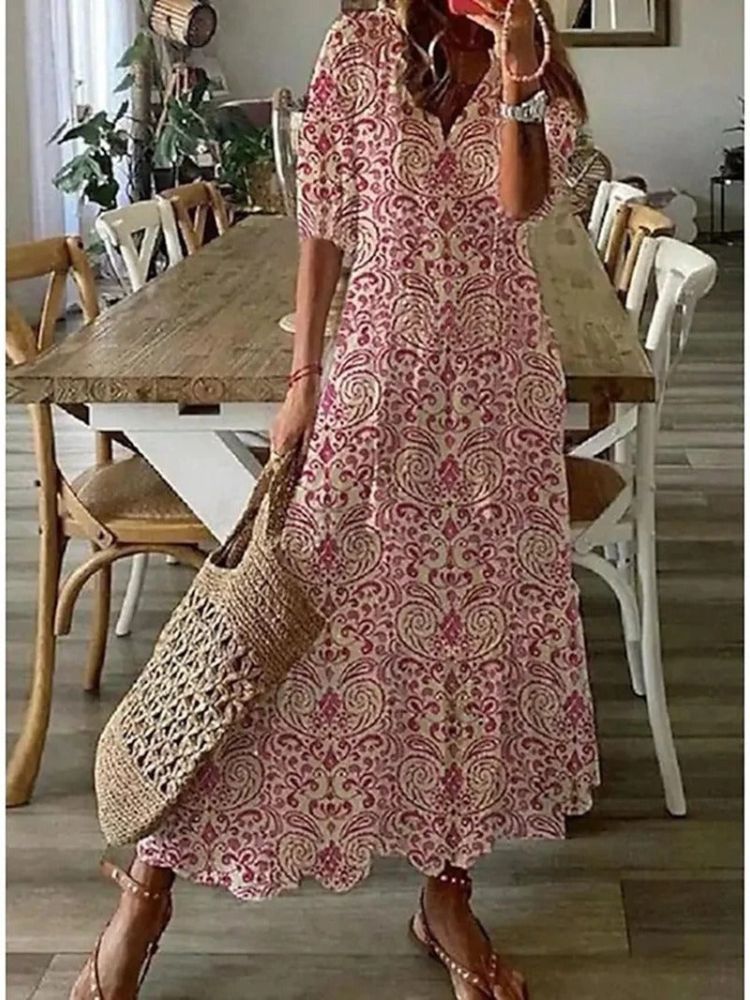 Élodie™ | Maxi Abito Floreale Elegante