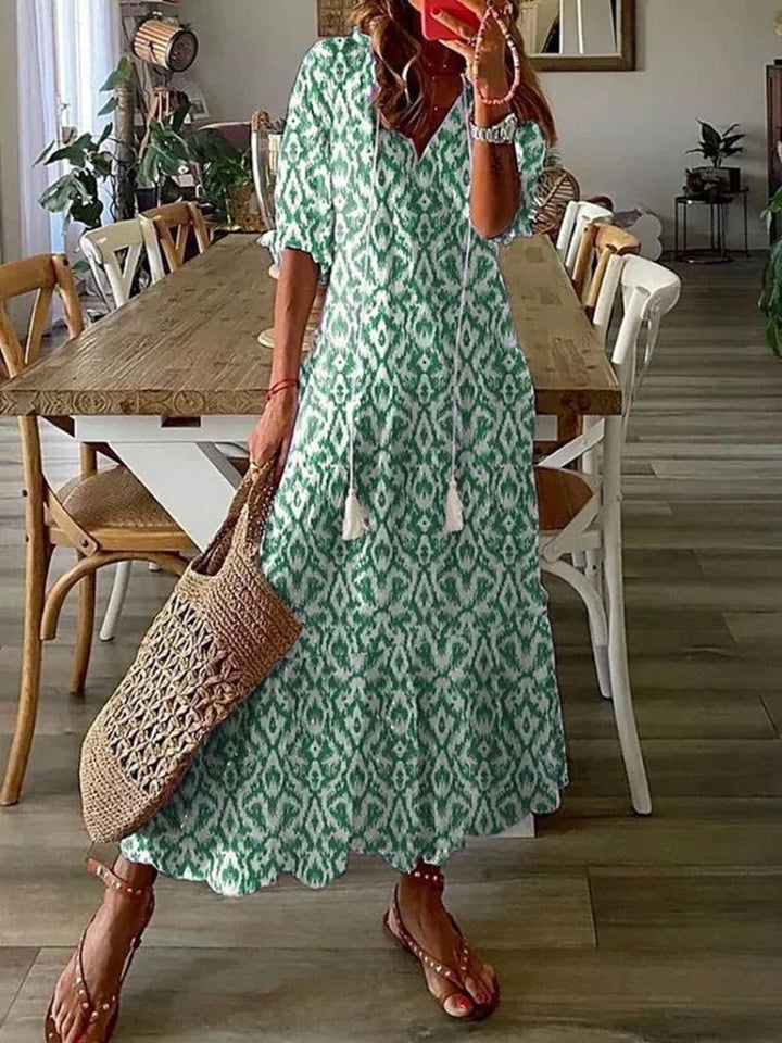 Élodie™ | Maxi Abito Floreale Elegante