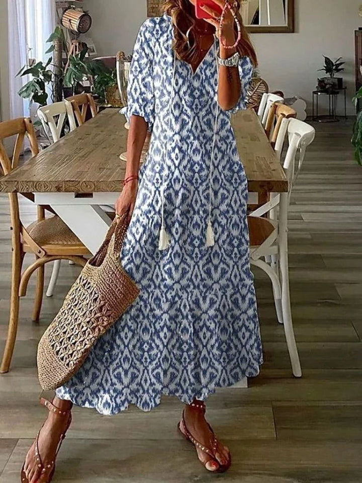 Élodie™ | Maxi Abito Floreale Elegante