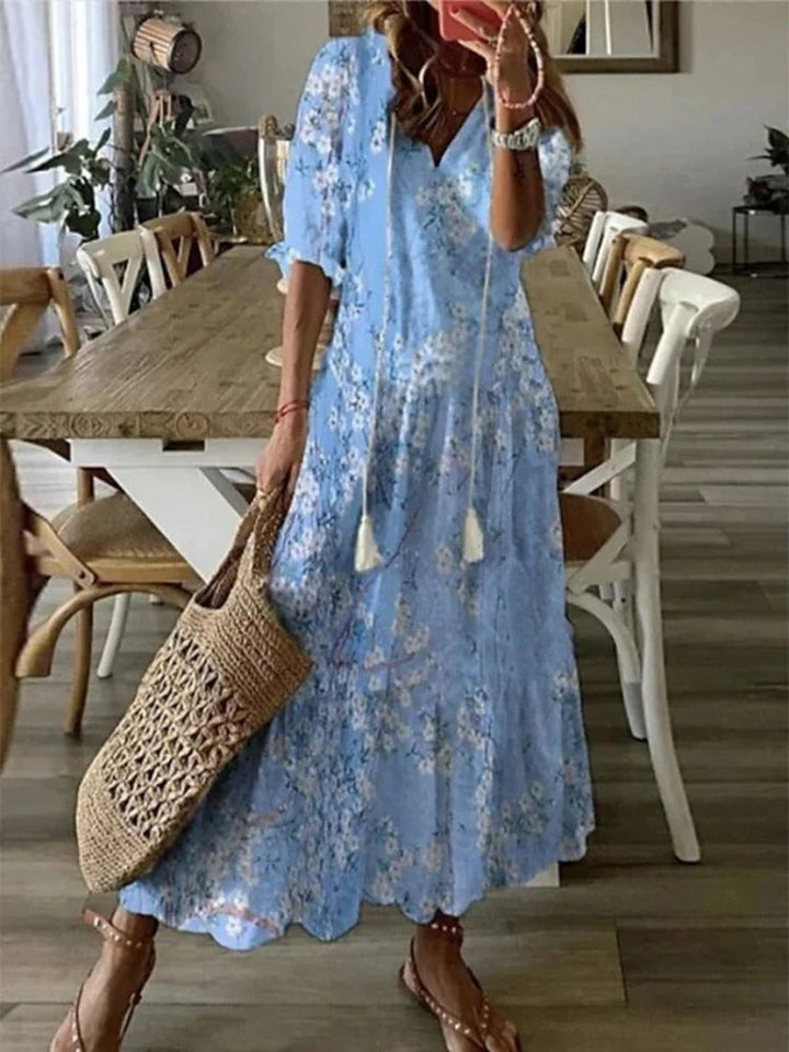 Élodie™ | Maxi Abito Floreale Elegante