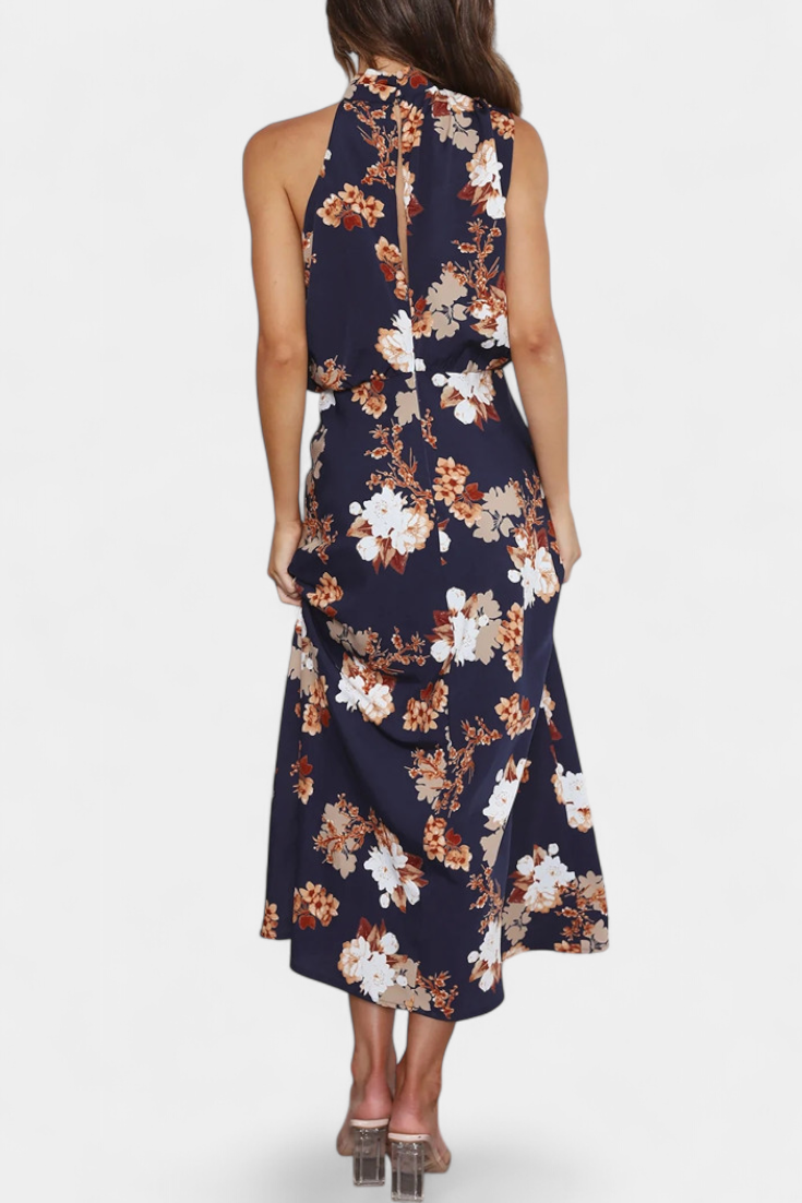 Lisa | Abito Maxi Halter Floreale