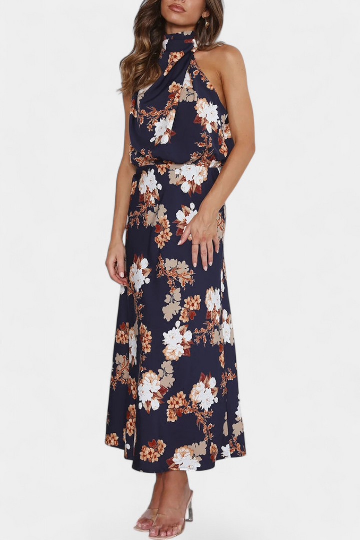 Lisa | Abito Maxi Halter Floreale