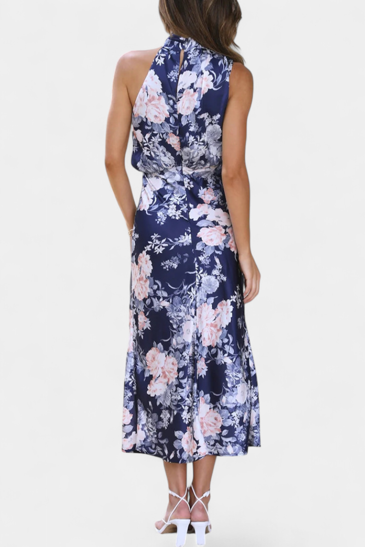 Lisa | Abito Maxi Halter Floreale
