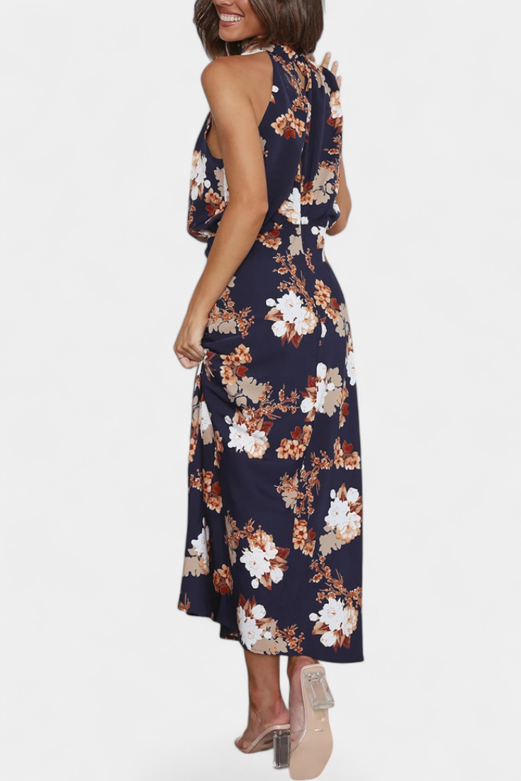 Lisa | Abito Maxi Halter Floreale