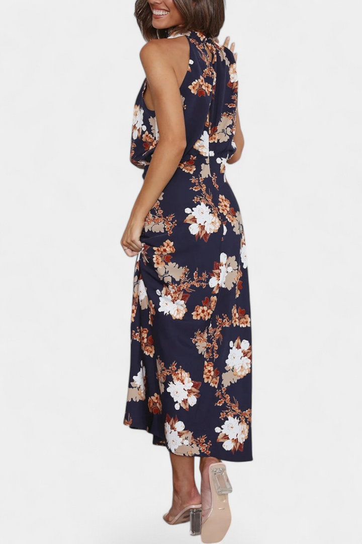 Lisa | Abito Maxi Halter Floreale