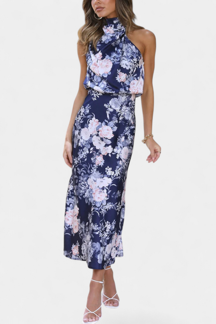 Lisa | Abito Maxi Halter Floreale