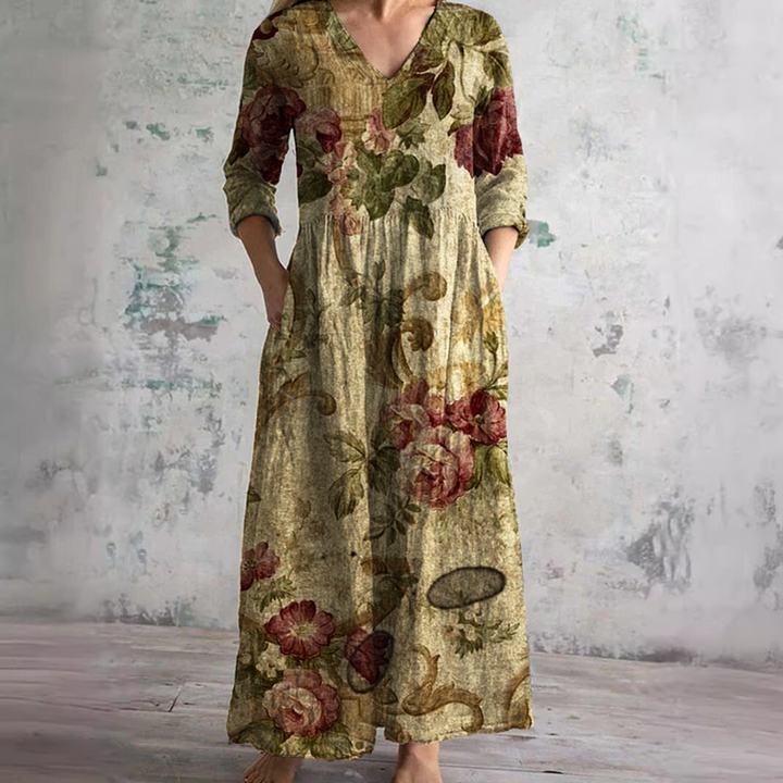Saule | Vestito Estivo con Motivo Floreale
