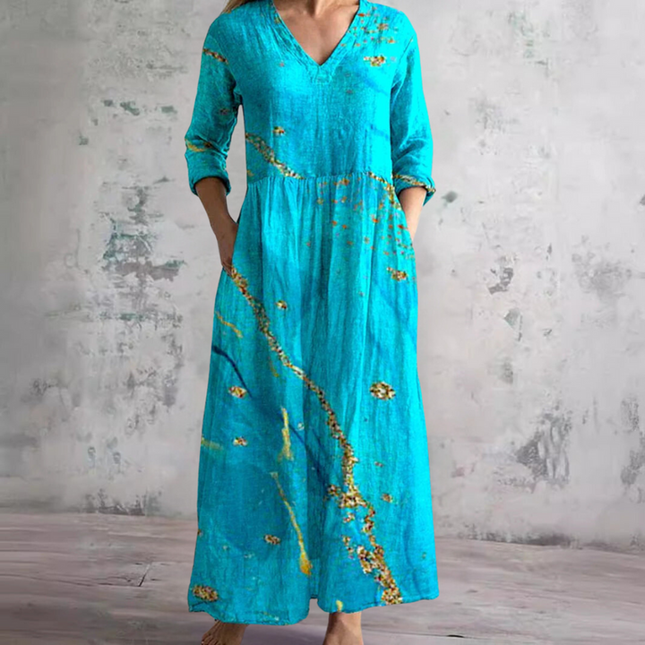 Saule | Vestito Estivo con Motivo Floreale