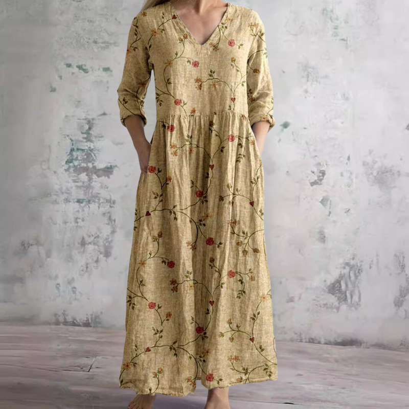 Saule | Vestito Estivo con Motivo Floreale