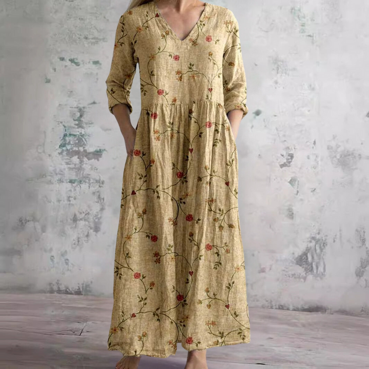 Saule | Vestito Estivo con Motivo Floreale