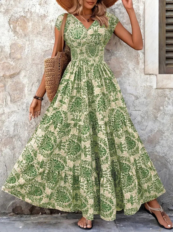 Lorena | Maxi Abito Barocco con Scollo a V