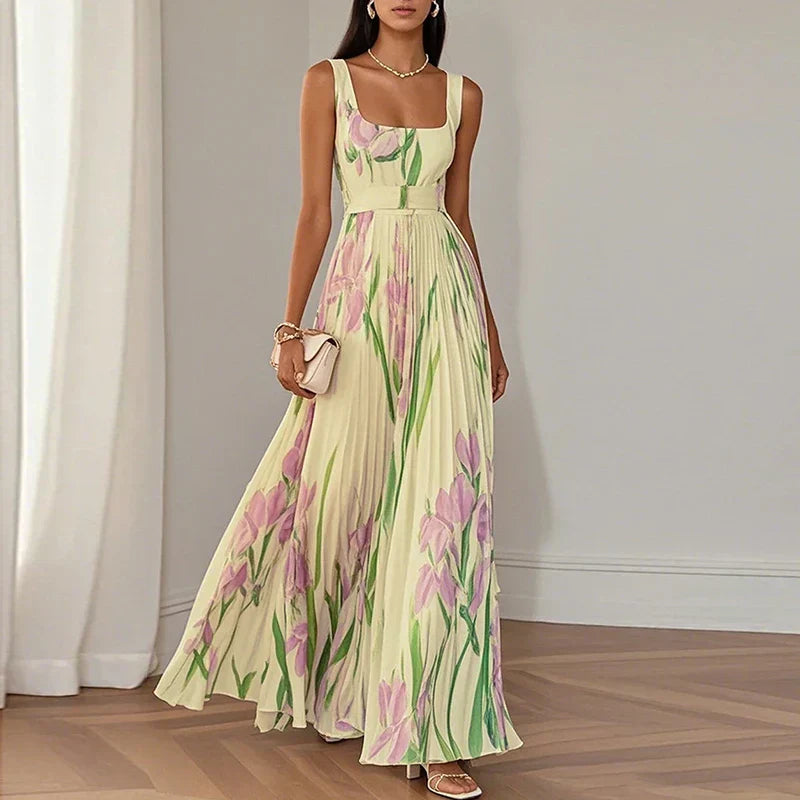 Alessia™ | Abito Maxi Plissettato